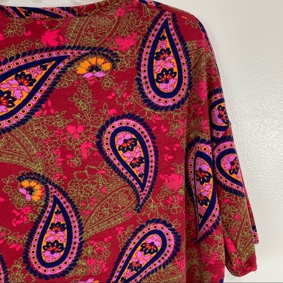 LuLaRoe Irma Paisley Print Tunic Top XS - Picture 5 of 8